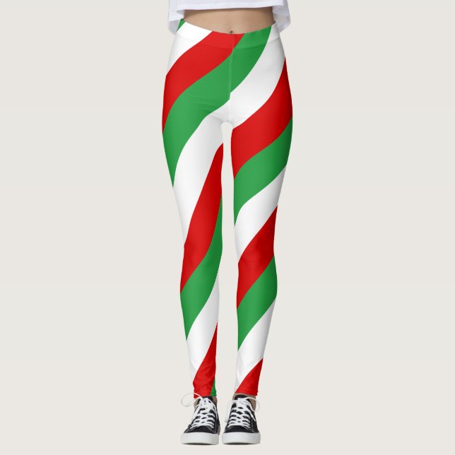 Leggings Iran - Couleurs du drapeau national diagonales (Devant)