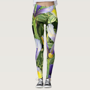 Leggings Iris jaunes et violets