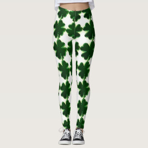 Leggings Irlandais St. Patricks Day Four Leaf Clovers