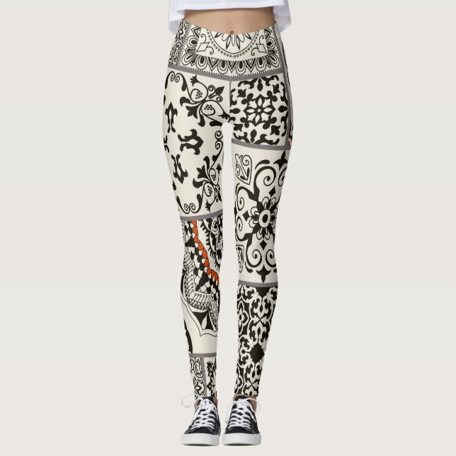 Leggings Islam Arabe Majolica Carreaux (Devant)