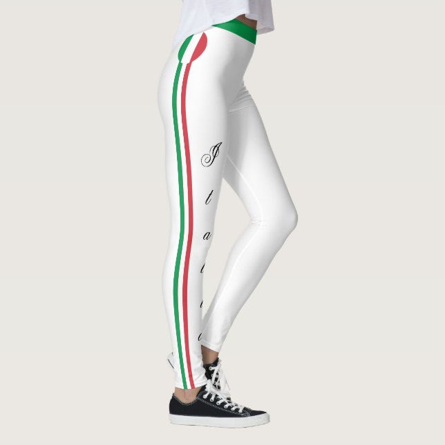 Leggings Italie & Italie Drapeau mode, fans de voyage/sport (Droite)