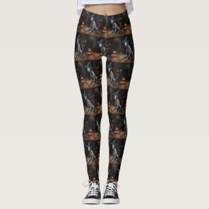 Leggings Italien Greyhound Citrouille Halloween effrayant