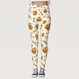 Leggings Jack-o-Lantern & Bones Éffrayant Halloween Party