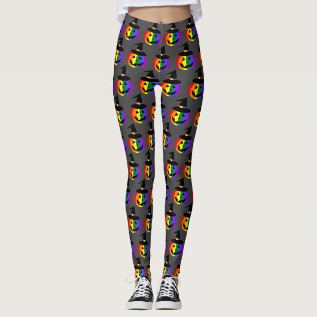 Leggings Jack-O'-Lantern Fierté LGBT+ (Devant)