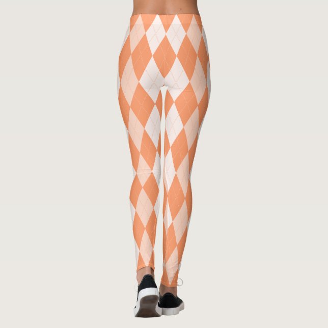Leggings Jacquard orange Pastel Tangerine Petite forme diam (Dos)