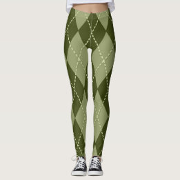 Leggings Jacquard vert