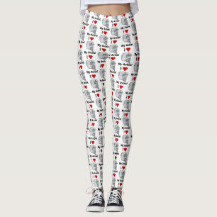 Leggings J'ADORE mon Avion, mes Légendes, style pré les a