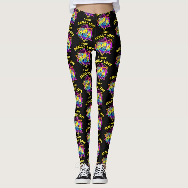 Leggings j'ADORE VRAIMENT LES ANNÉES 80  (Devant)