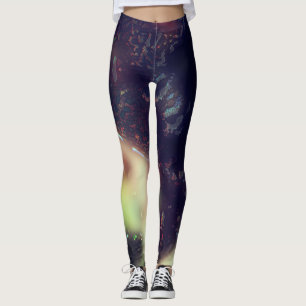 Leggings Jaguar avec effet foncé et torches de couleurs dou