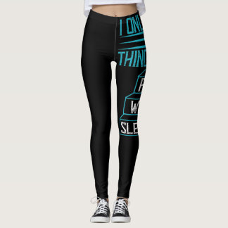 Leggings J'Ai Besoin De 3 Choses Dans La Vie Nourriture, Wi