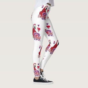 Leggings J'Ai Besoin D'Un Perroquet Baiser Avec Les Coeurs