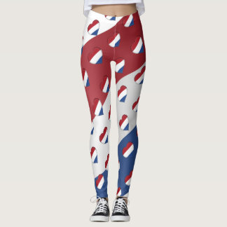 Leggings J'Aime Le Drapeau Néerlandais Pays-Bas Couleurs Dr