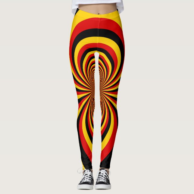 Leggings J'aime l'impression d'art des couleurs du drapeau  (Devant)