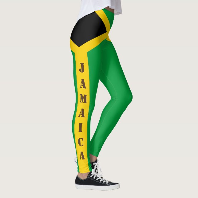 Leggings jamaïcains jaunes et verts (Droite)