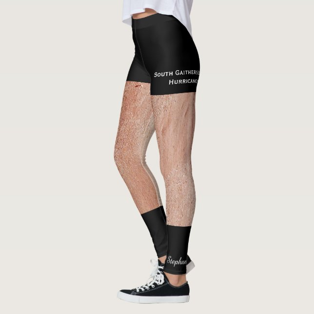 Leggings Jambes bronzées et faux shorts noirs (Gauche)