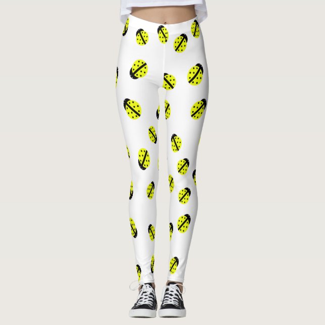 Leggings Jambes de bug jaune (Devant)