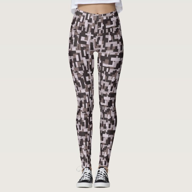 Leggings Jambes de camouflage Brown/rose (Devant)