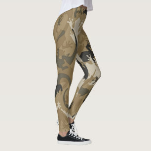 Leggings Jambes de camouflage en reptile Brown