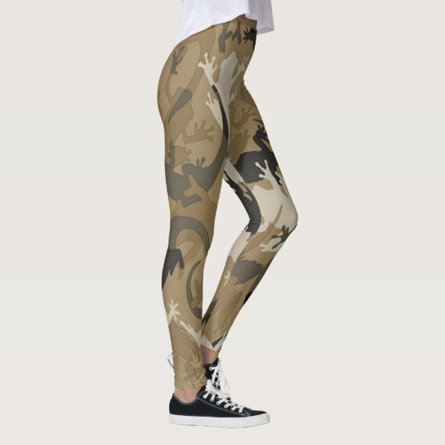 Leggings Jambes de camouflage en reptile Brown (Droite)