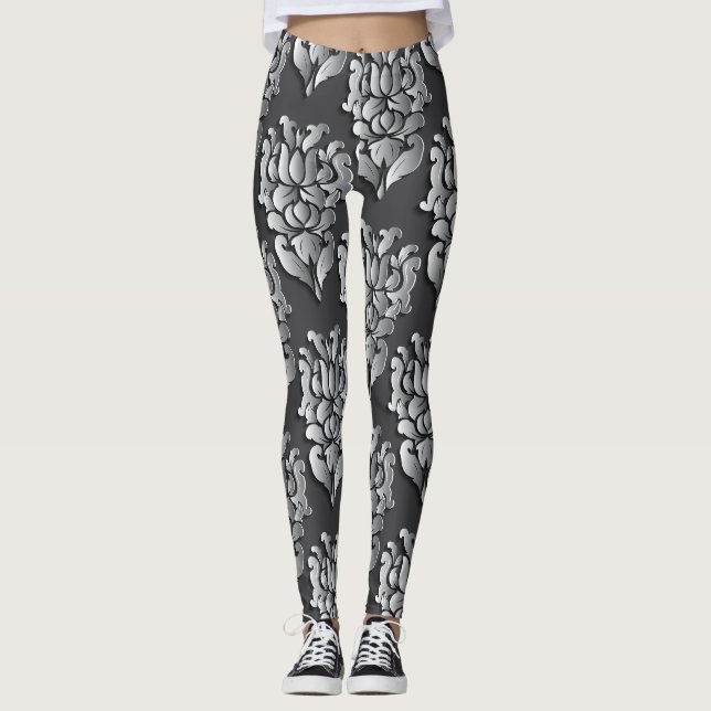 Leggings Jambes de Damas noires pour femmes (Devant)