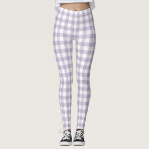 Leggings Jambes de En vichy pastel violet