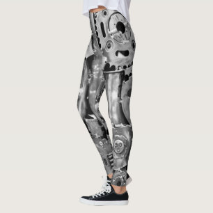 Leggings Jambes de femme bionique de pièces en métal