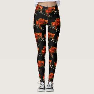Leggings Jambes de grenouille rouge poison
