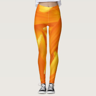 Leggings Jambes de pétales de fleurs jaunes