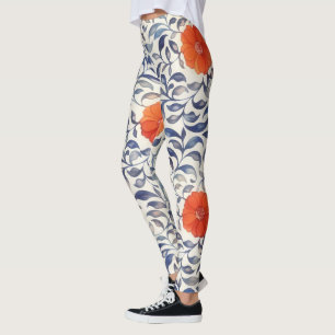 Leggings Jambes de style vintage Orange
