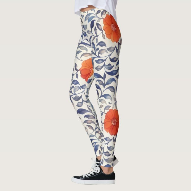 Leggings Jambes de style vintage Orange (Gauche)