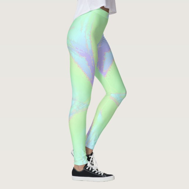 Leggings Jambes de violet vert printemps (Droite)