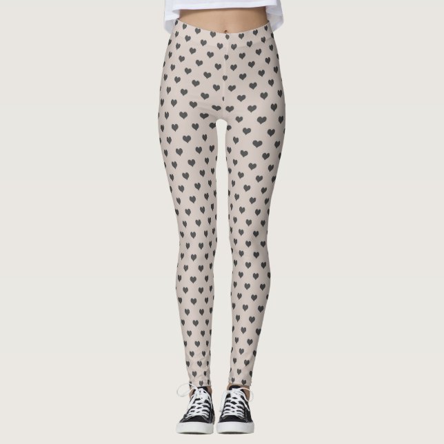 Leggings Jambes des femmes Mocha Heart (Devant)