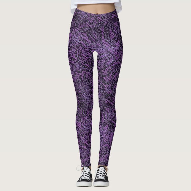 Leggings Jambes des femmes violettes (Devant)