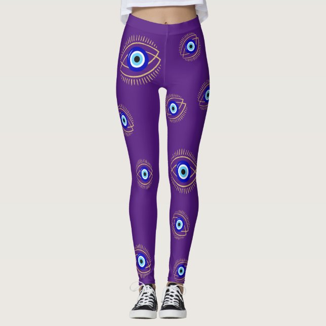 Leggings Jambes des yeux maléfiques (Devant)