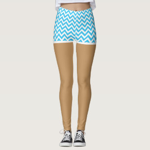 Leggings Jambes Parfaits Dans Un Short Bleu À Chevron