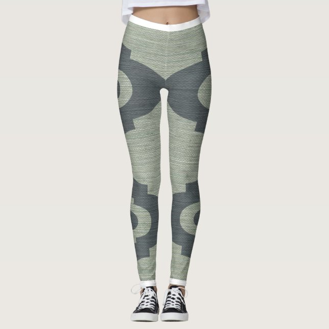 Leggings Jambes vert et bleu de Lulus (Devant)