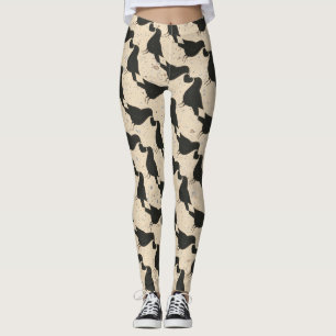 Leggings Jambières Corbeaux et Cœur