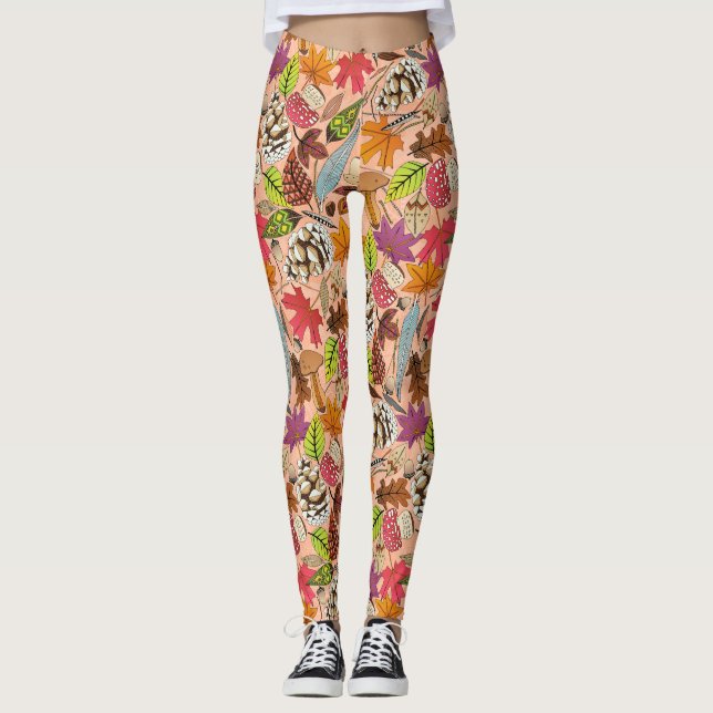 Leggings jambières d'abricot de boho (Devant)