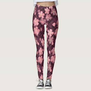 Leggings jambières de fleurs de cerisier