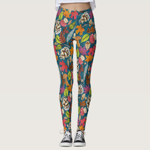 Leggings jambières de paon d'automne