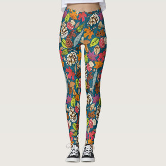 Leggings jambières de paon d'automne