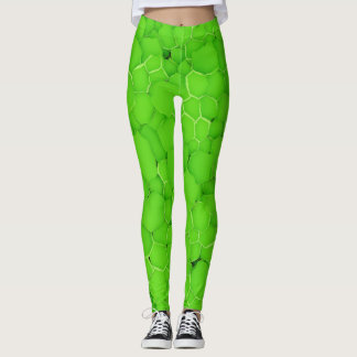 Leggings jambières femmes menthe fraîche couleur feuille