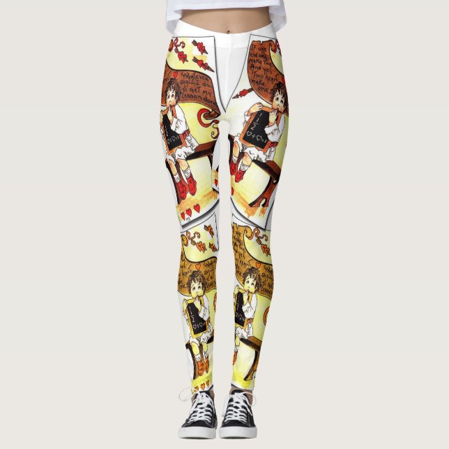 Leggings jambiers coeur valentin (Devant)
