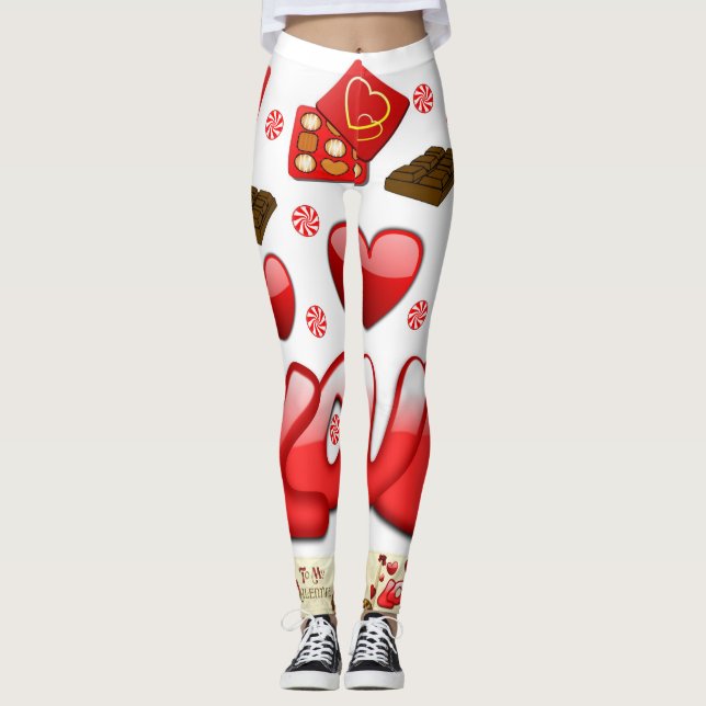 Leggings jambiers coeur valentin (Devant)