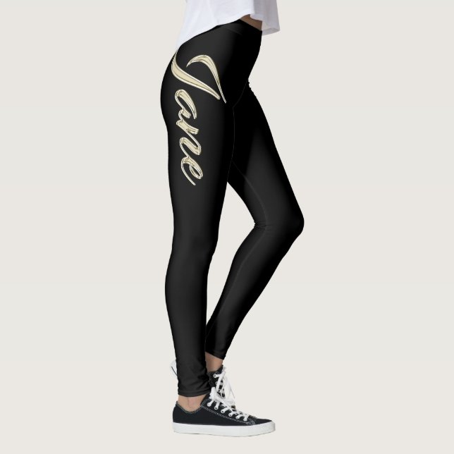 Leggings Jane écriture or blanc Hose (Droite)