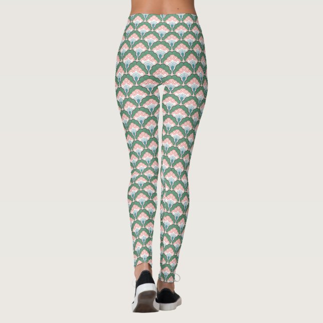 Leggings Japanese art deco style_Tropical (Dos)