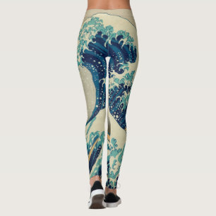 Leggings Japon - Art japonais (Grande vague au large de Kan
