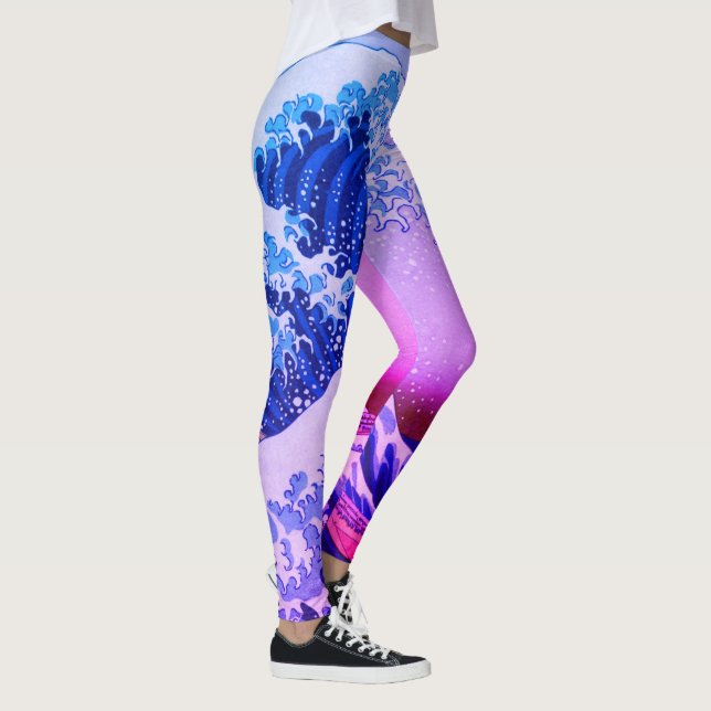 Leggings Japon - Art japonais (Grande vague au large de Kan (Droite)