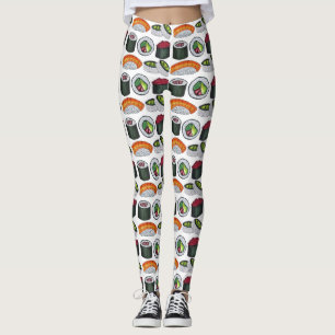 Leggings Japonais Alimentation Japon Sushi Nigiri Roll Foin