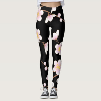 Leggings Japonais Kimono Patern C Leggins Noir
